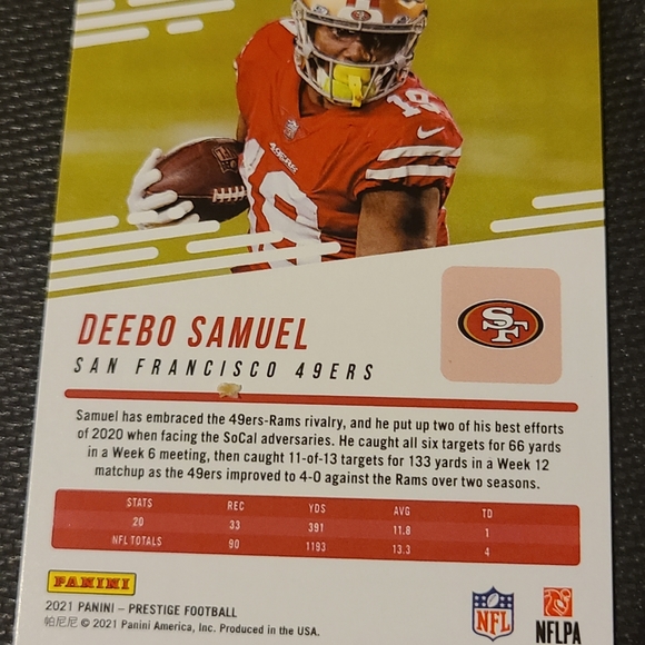 Deebo Samuel prestige 2021 Xxtra points #145 - Picture 2 of 2